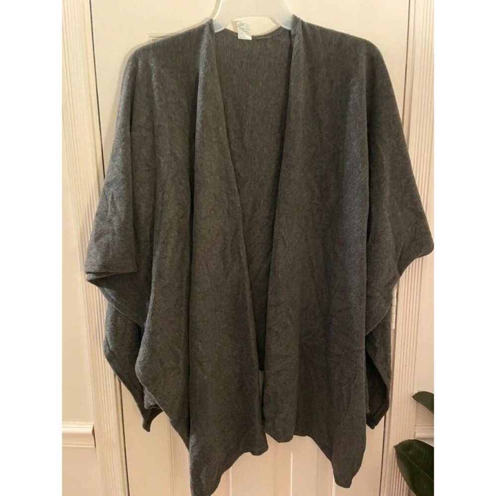 cozy gray  Cozy Weekend Wrap with its soft, open-front draped knit